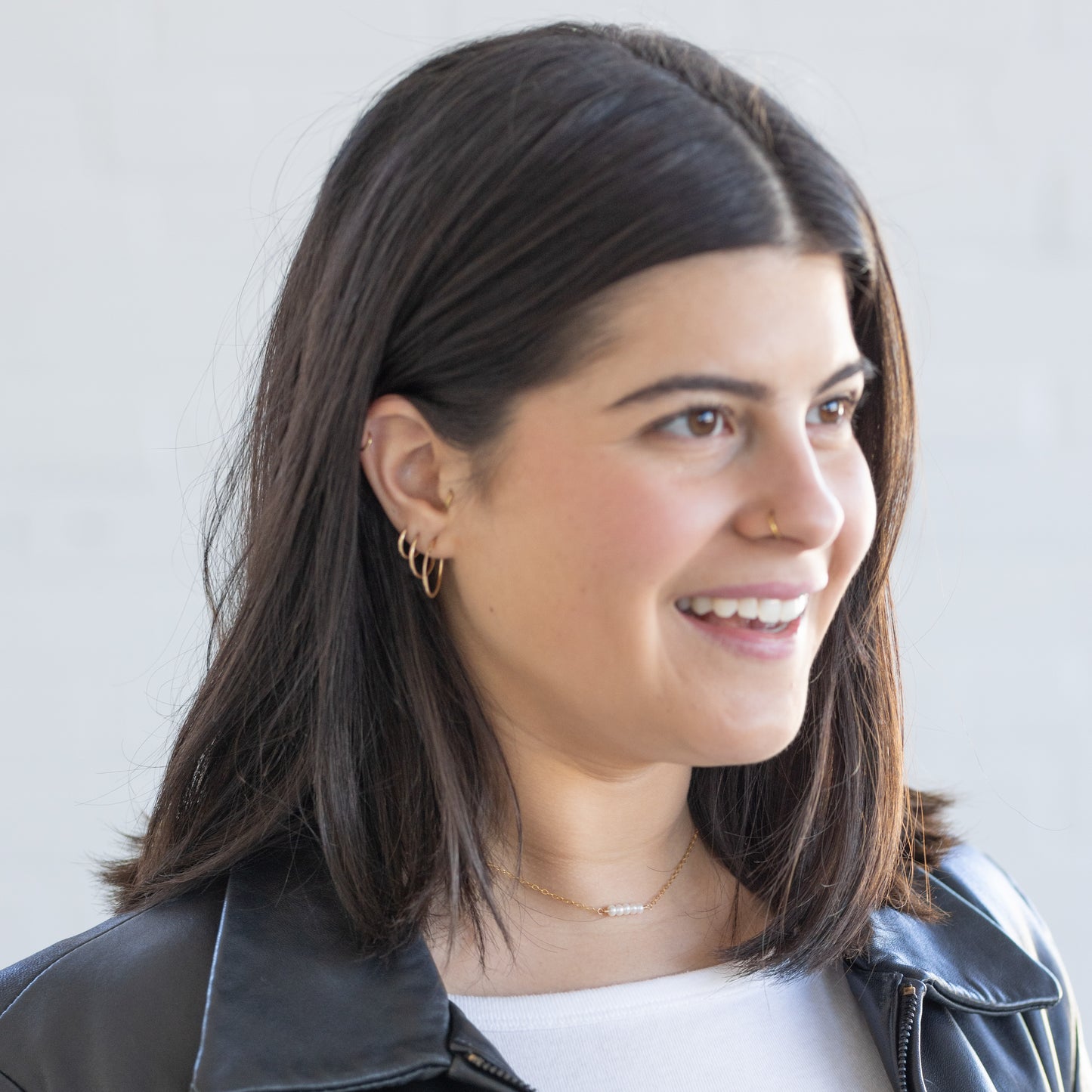 Mini Pearl Bar Necklace