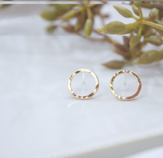 Organic Hammered Circle Posts