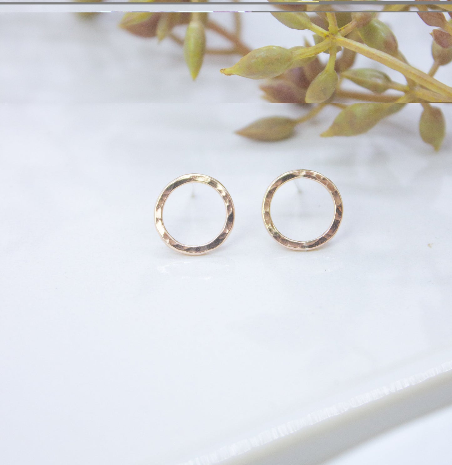 Organic Hammered Circle Posts