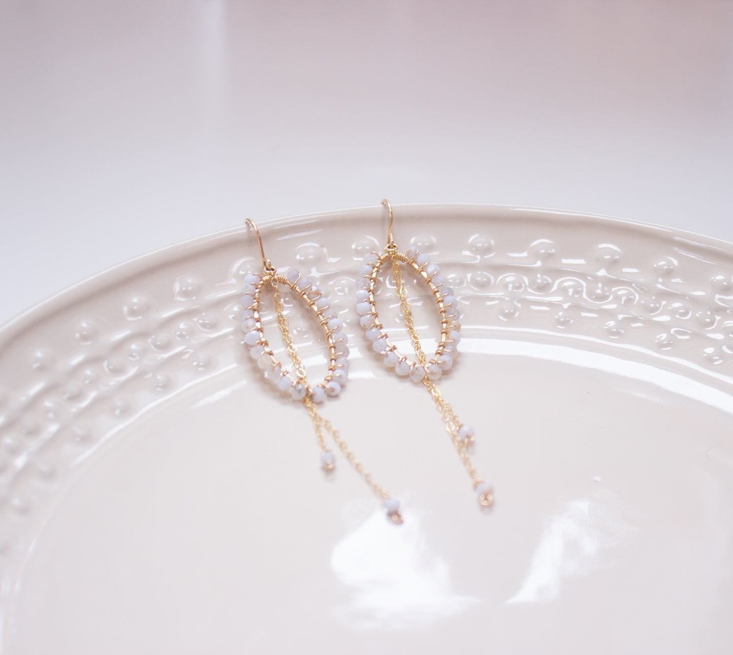 Blue Lace Agate Sparkler Earrings