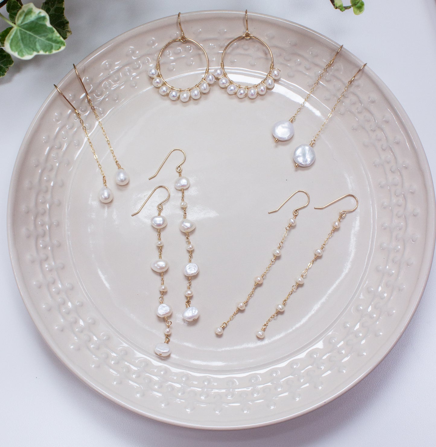 Dainty Pearl Drop Earrings