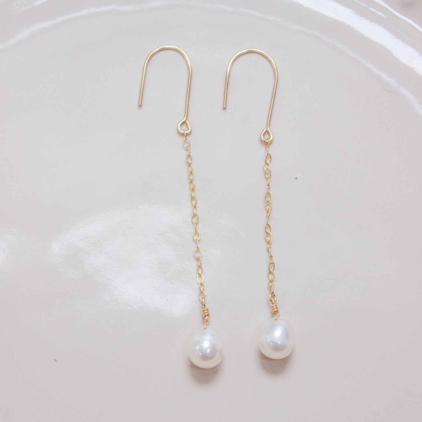 Dainty Pearl Drop Earrings