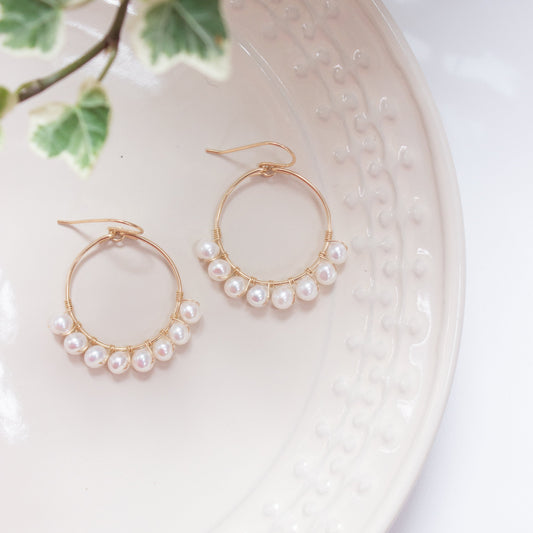 Lacey - Pearl Dangle Earrings