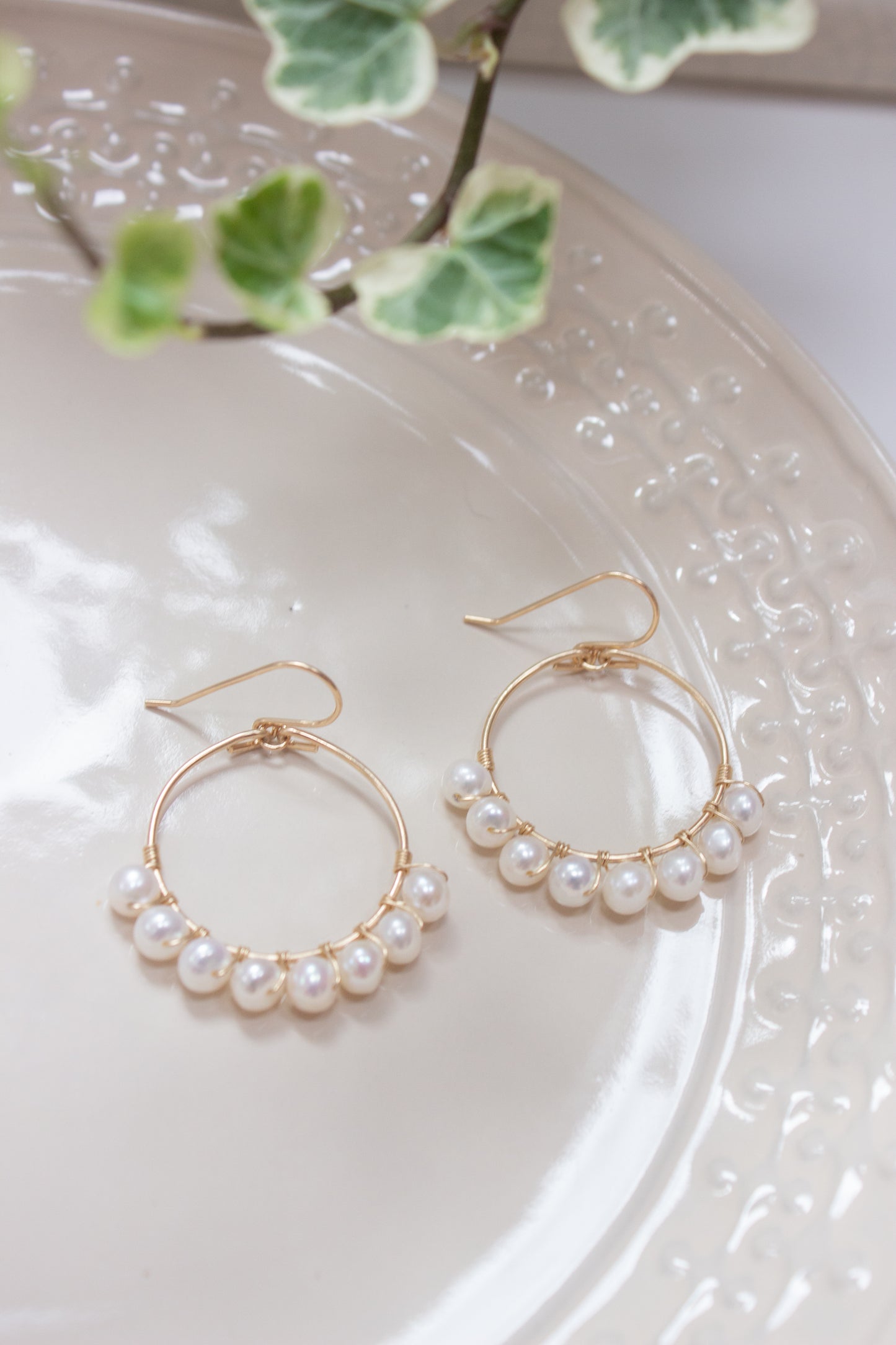 Lacey - Pearl Dangle Earrings