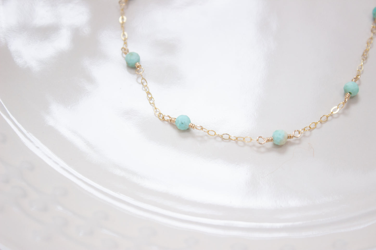 Peruvian Turquoise Dot Necklace