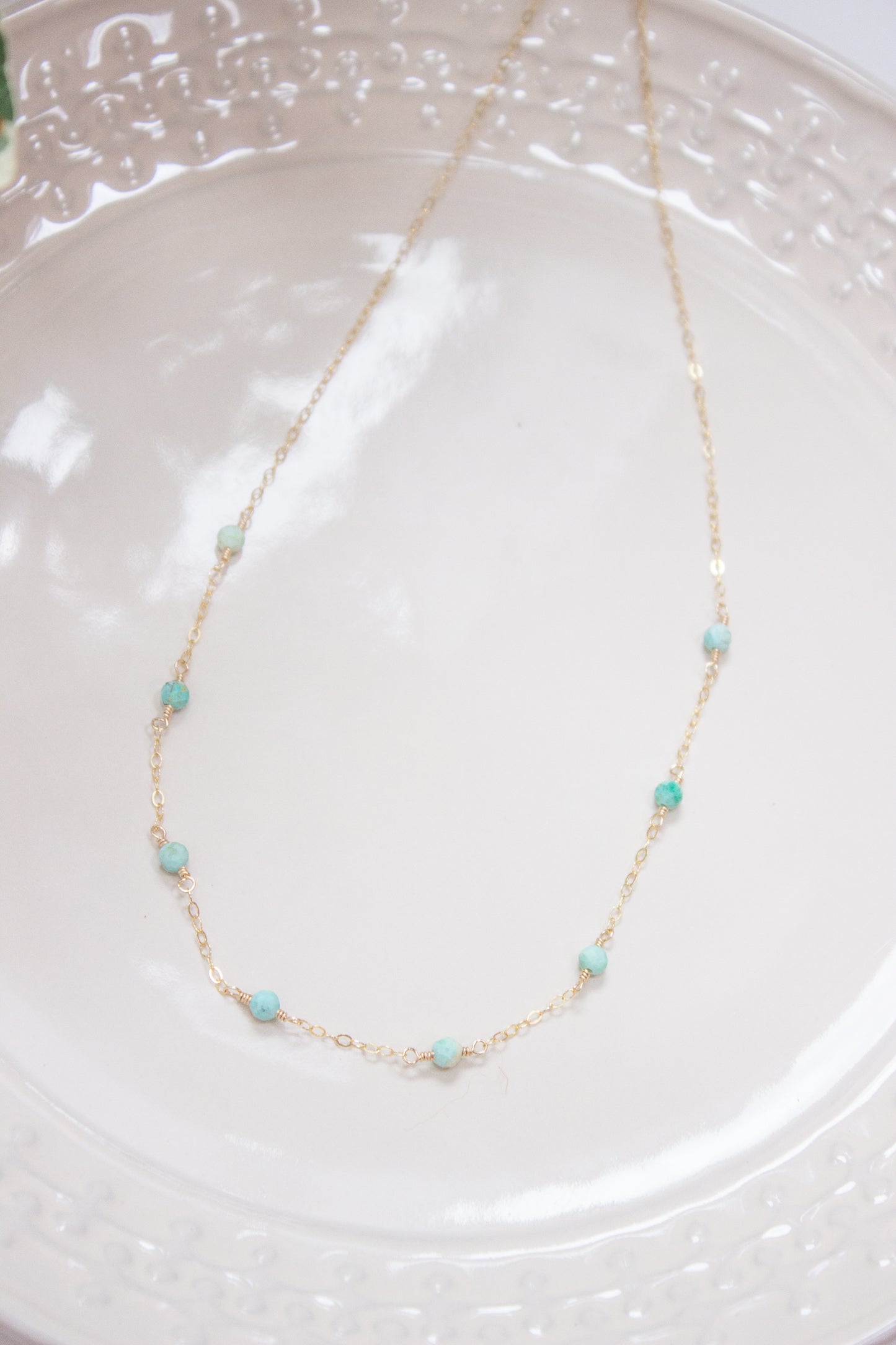 Peruvian Turquoise Dot Necklace