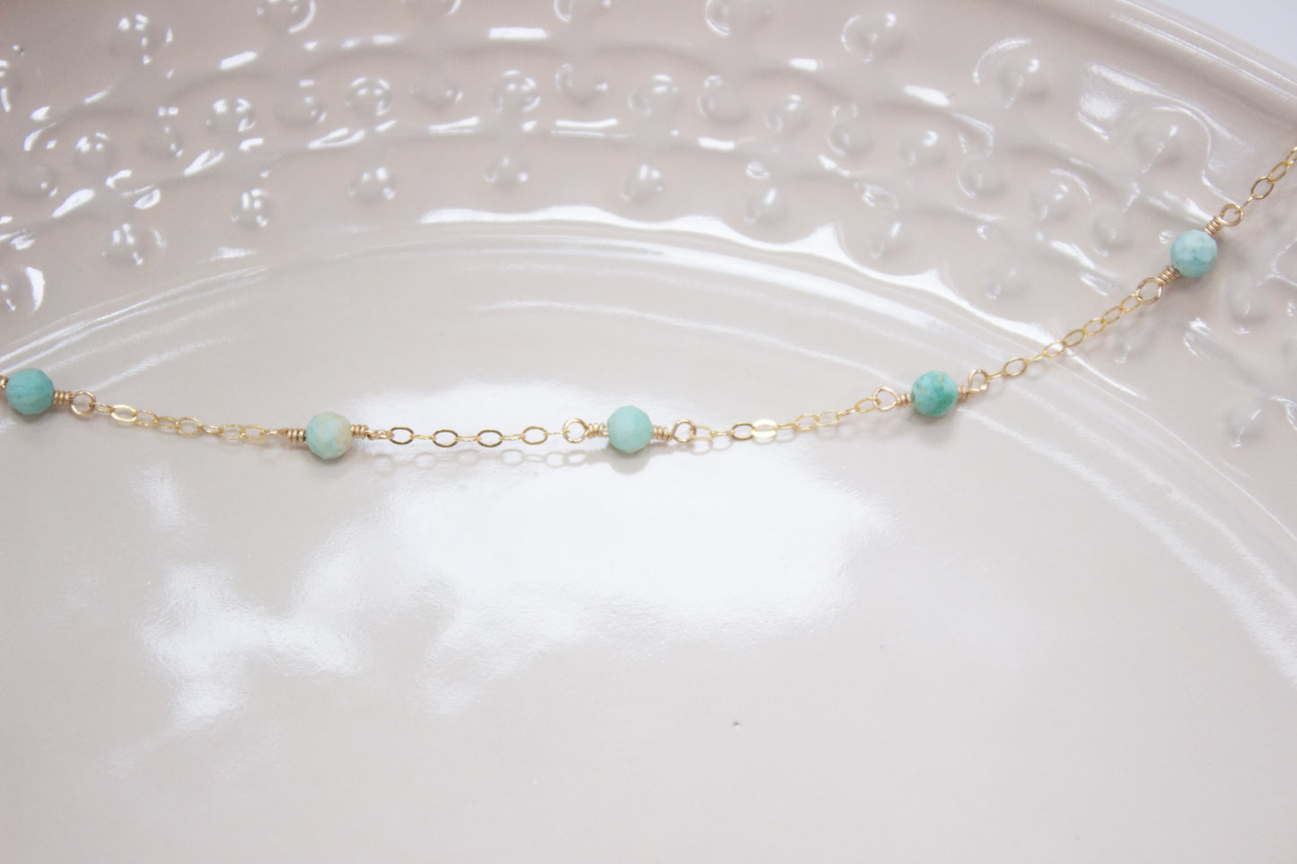 Peruvian Turquoise Dot Necklace