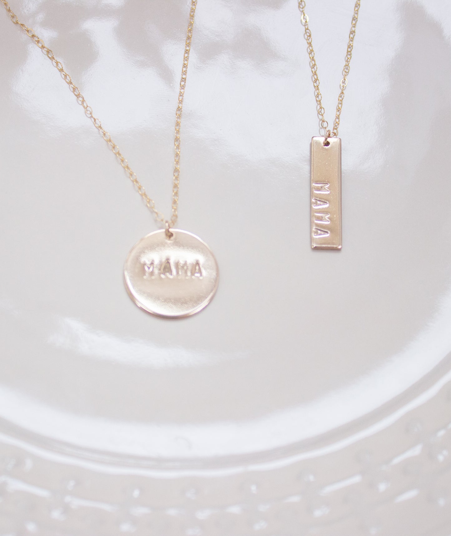 Mama Tag Pendant Necklace