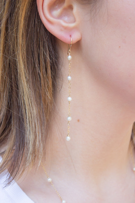 Cascading Pearl Earrings