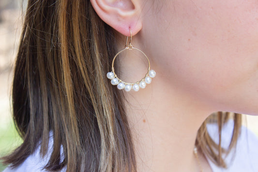 Lacey - Pearl Dangle Earrings