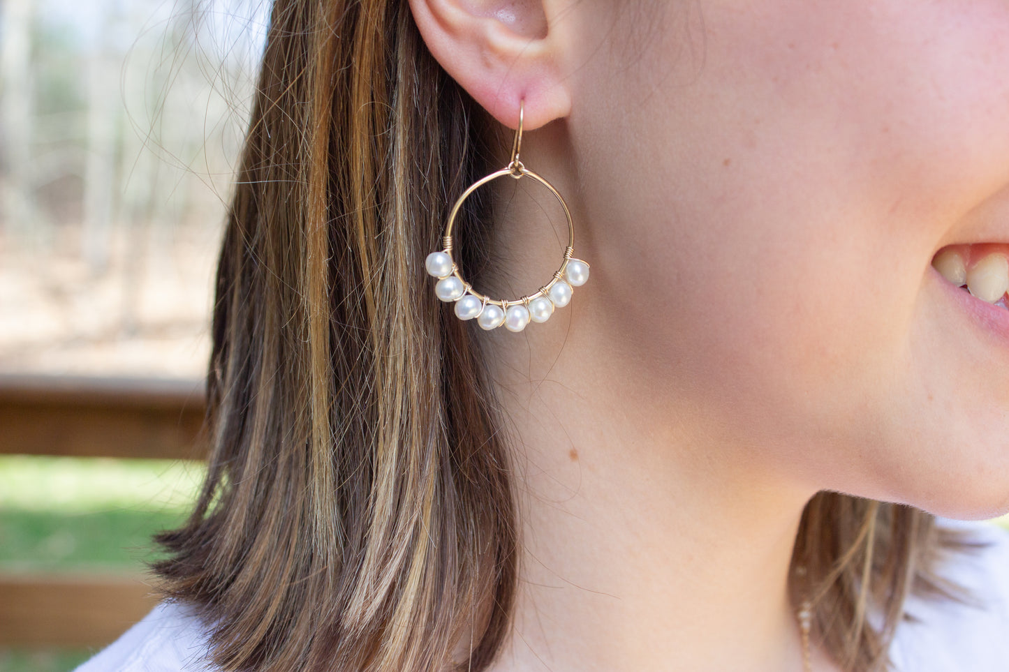 Lacey - Pearl Dangle Earrings