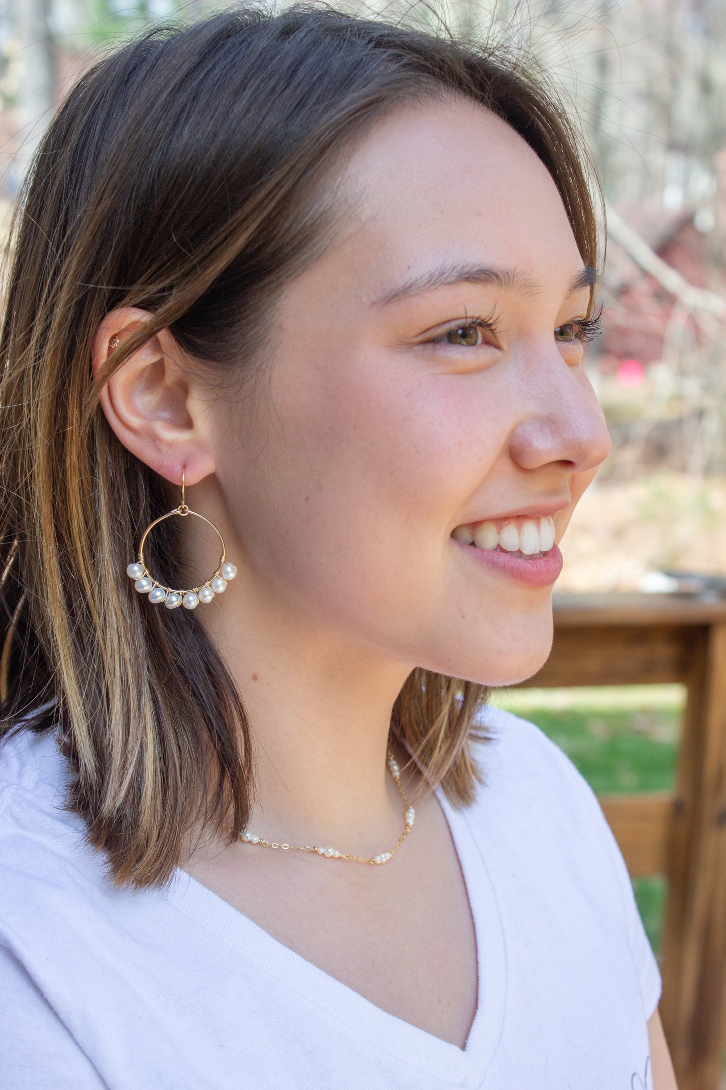 Lacey - Pearl Dangle Earrings