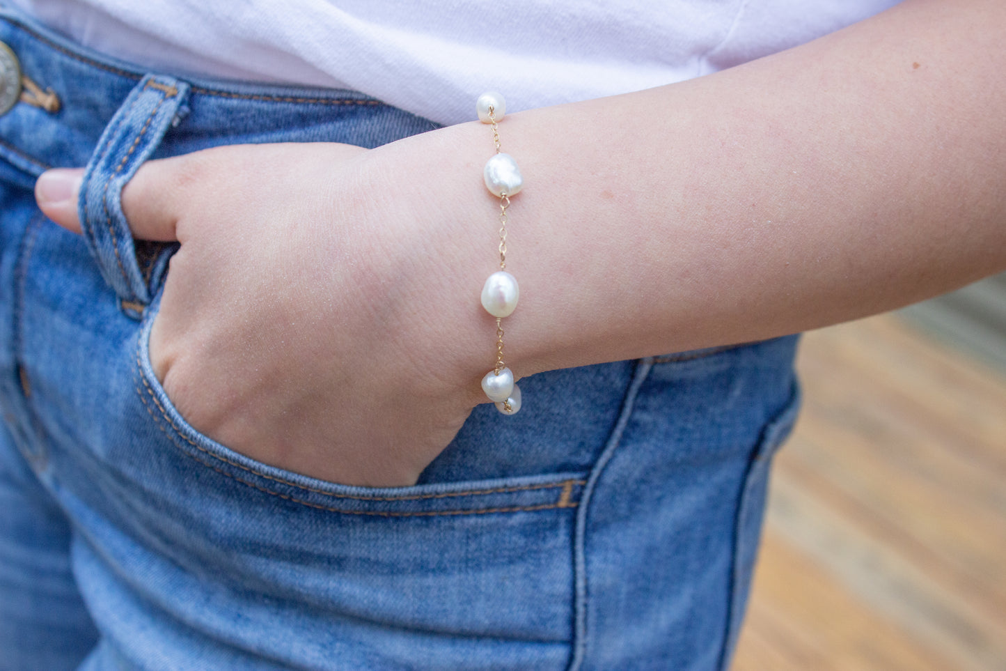 Organic Freshwater Pearl Bracelet