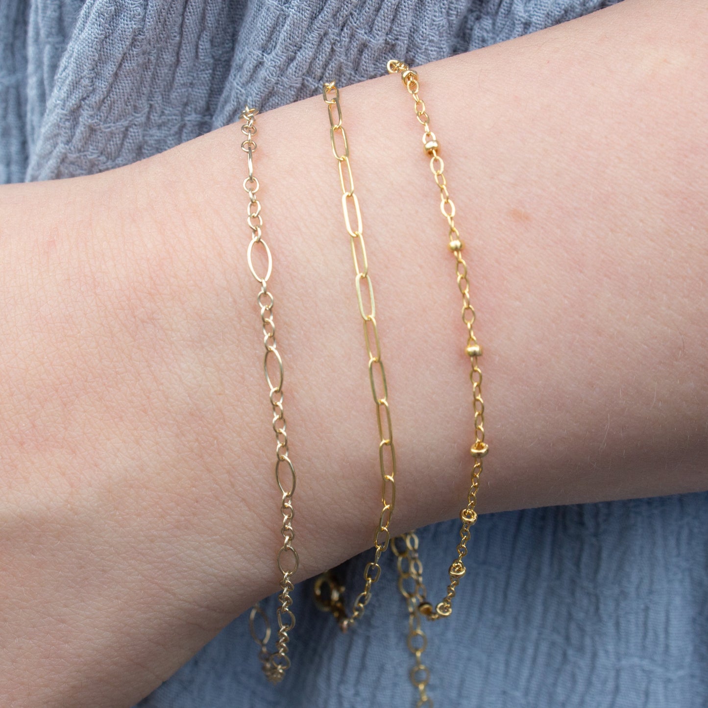 Drawn Cable Chain Bracelet
