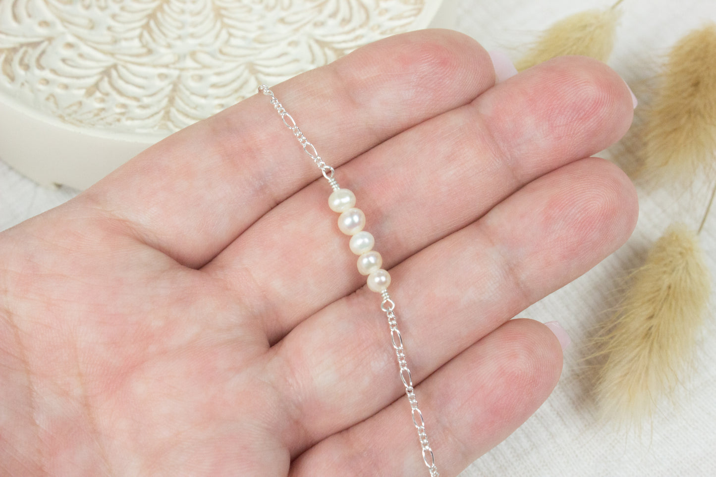 Figaro Pearl Bracelet