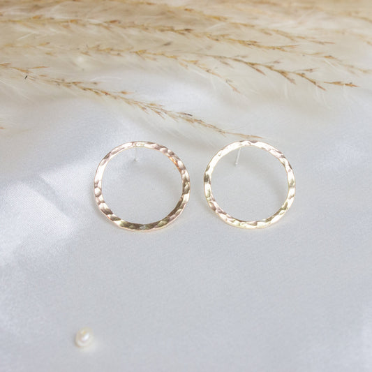 Organic Hammered Circle Posts