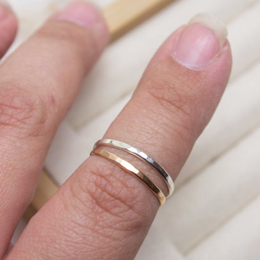 Thin Organic Hammered Band