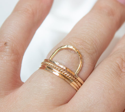 Hammered Arch Ring