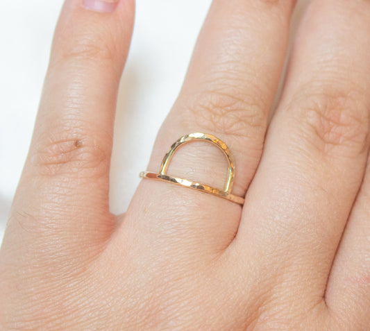 Hammered Arch Ring