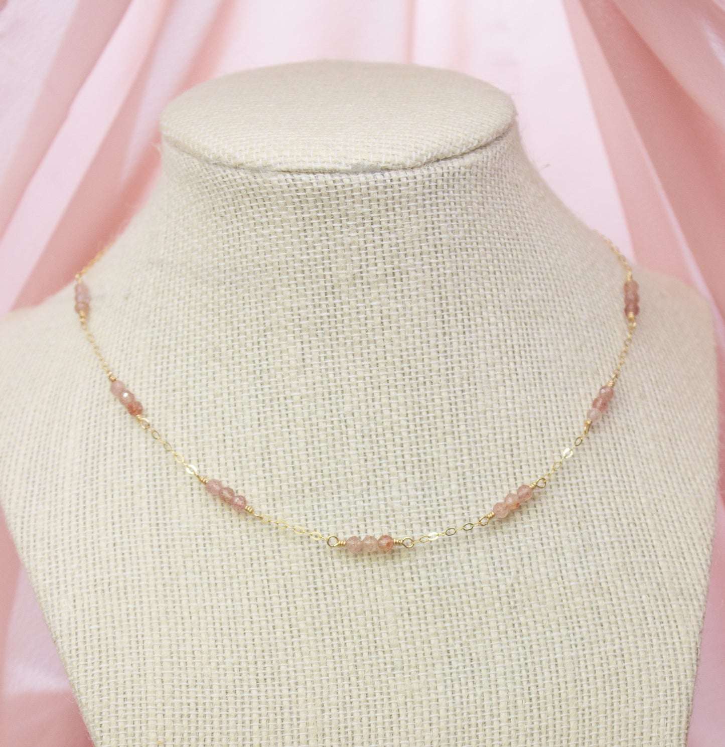 Strawberry Quartz Layering Necklace