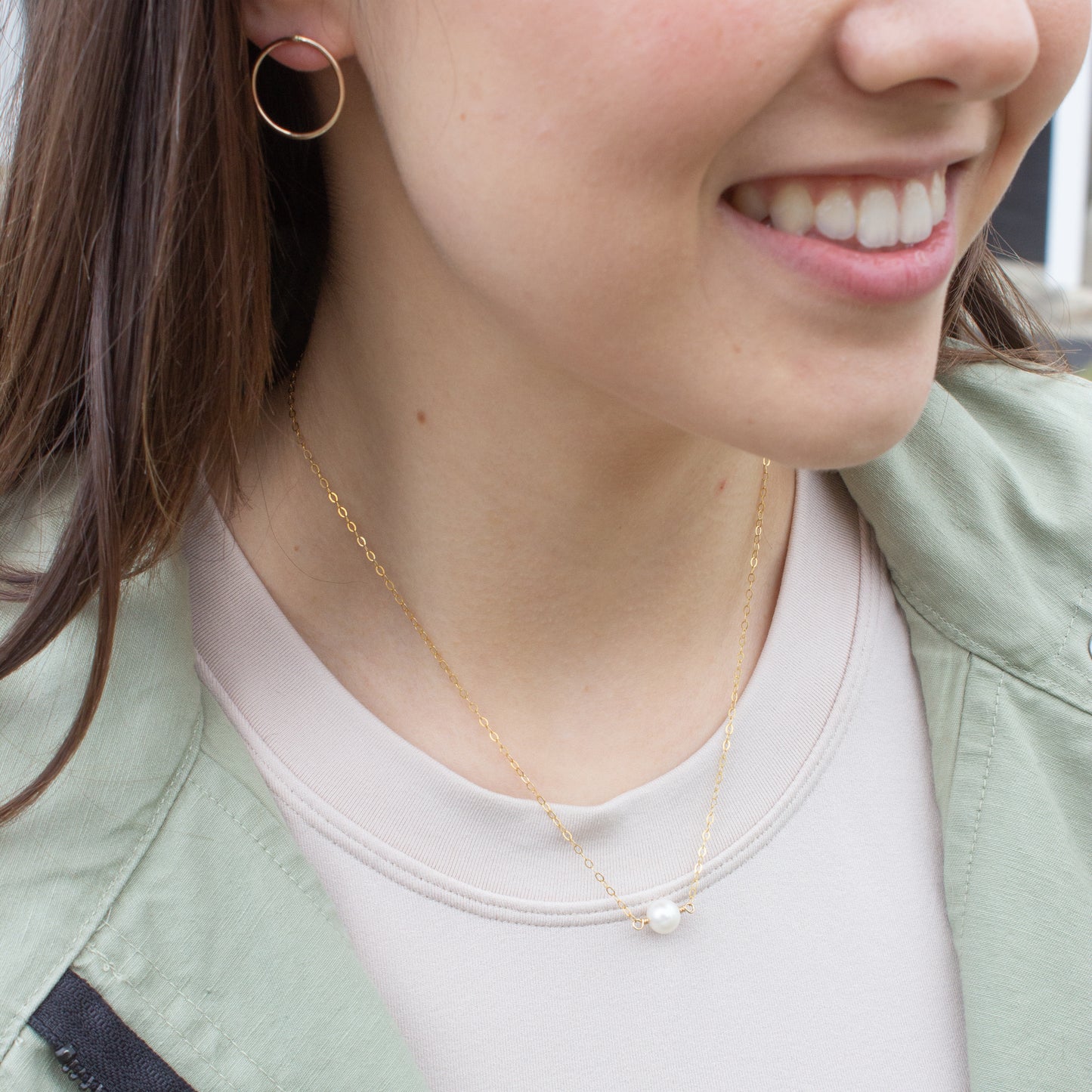 Floating Pearl Necklace