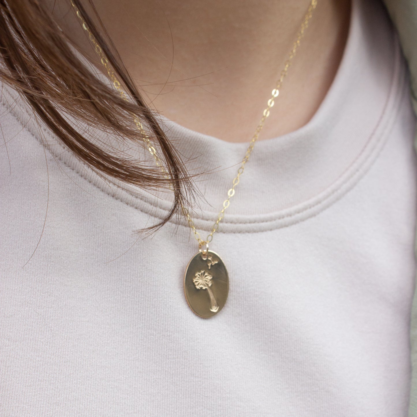 Dandelion Pendant Necklace