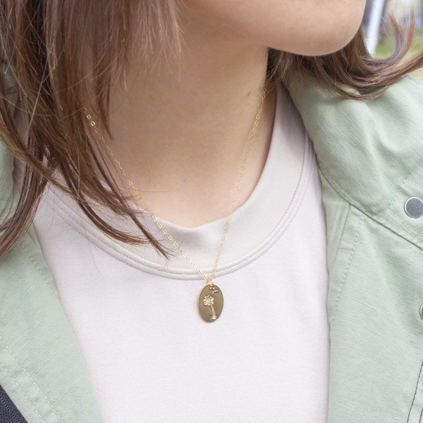 Dandelion Pendant Necklace