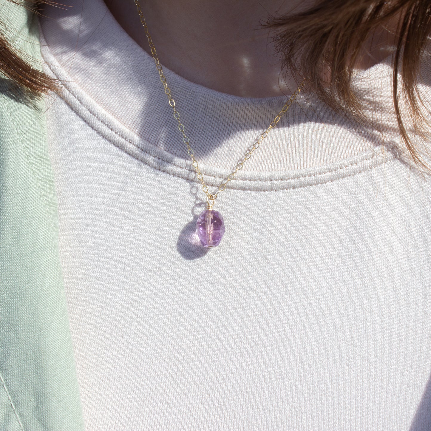 Amethyst Charm Necklace