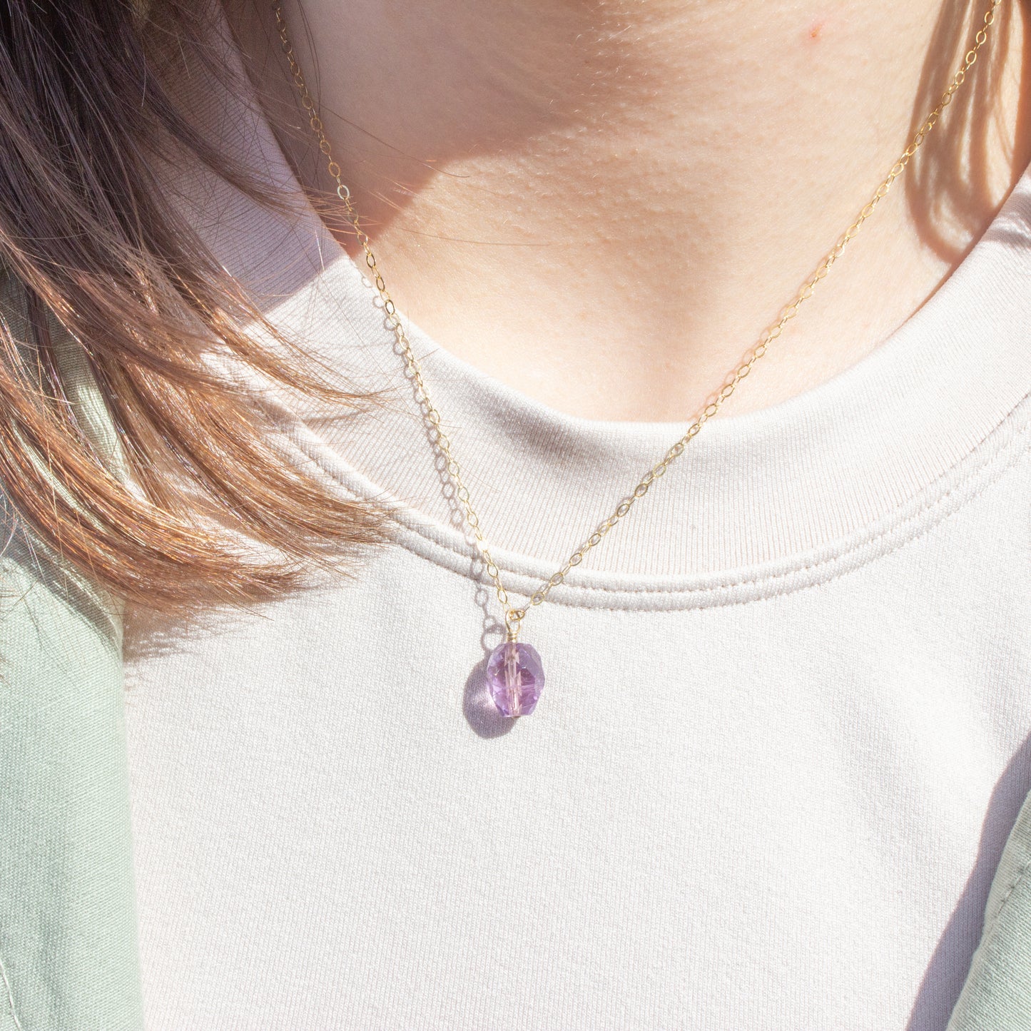 Amethyst Charm Necklace