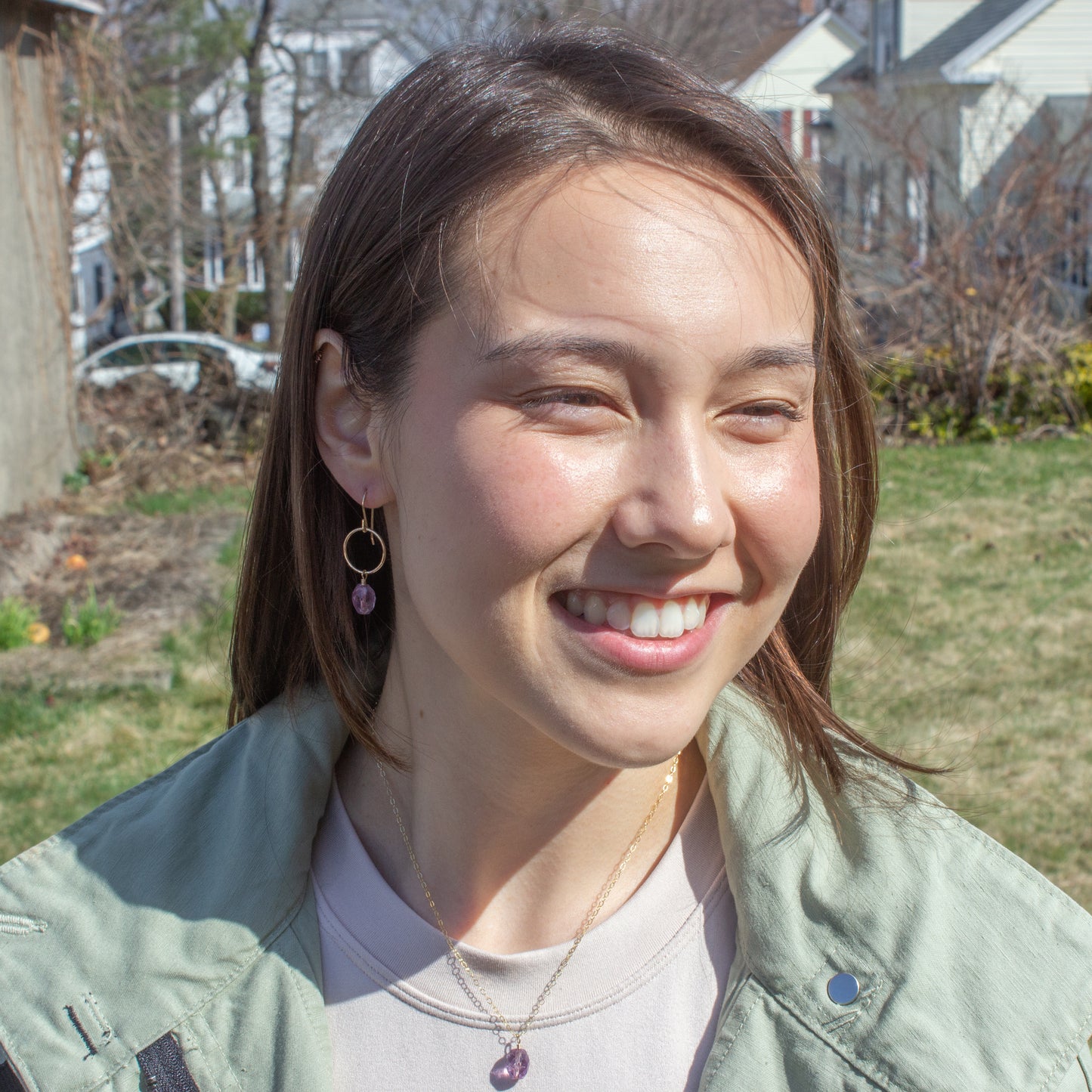 Amethyst Charm Necklace