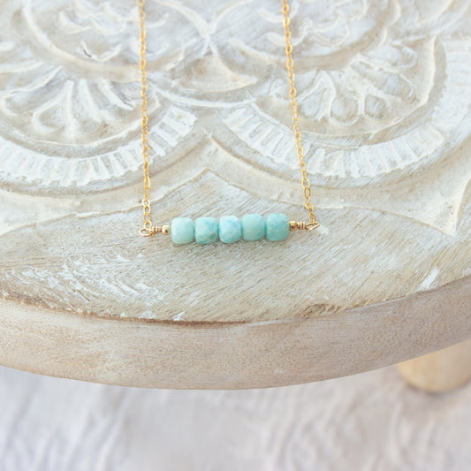 Larimar Bar Necklace