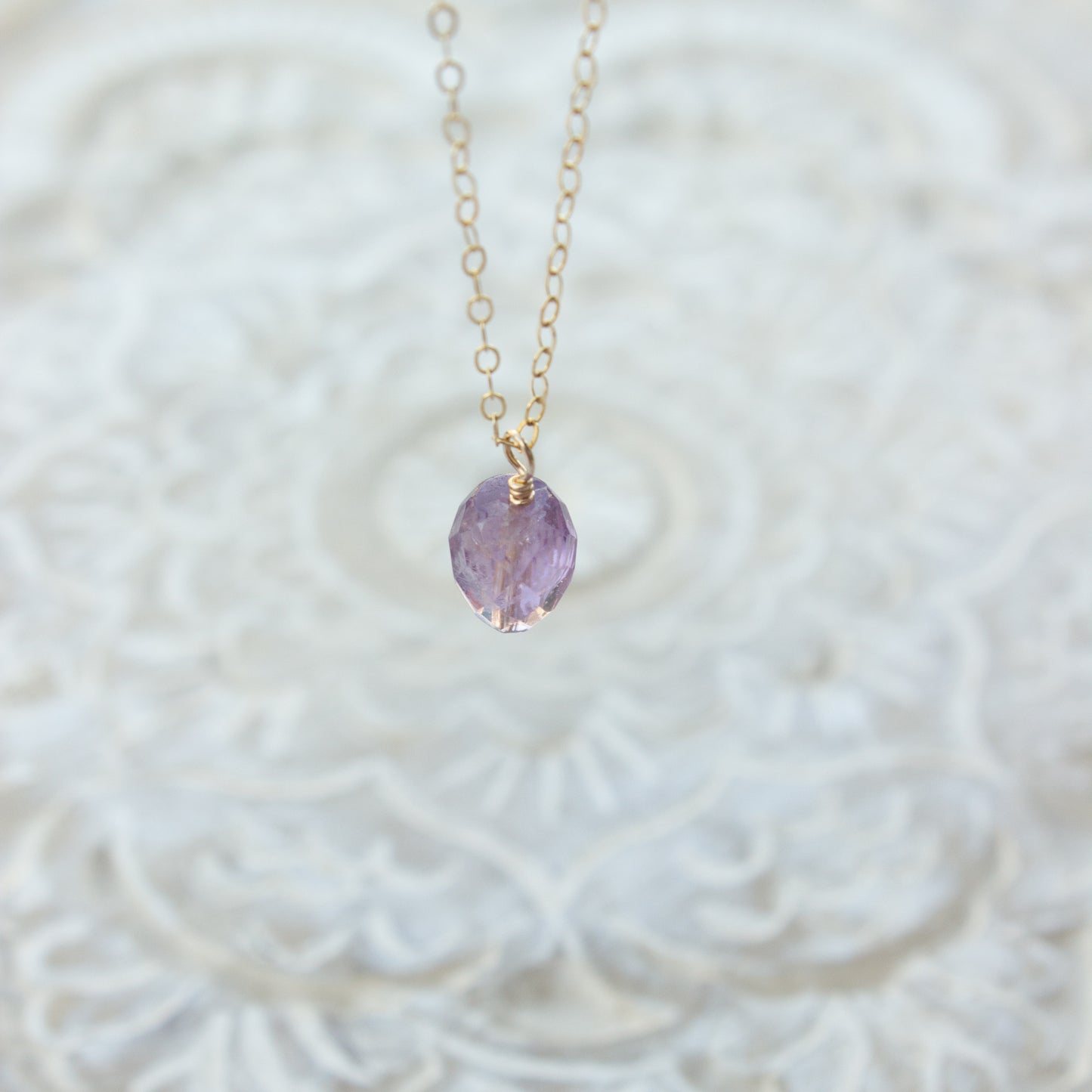 Amethyst Charm Necklace