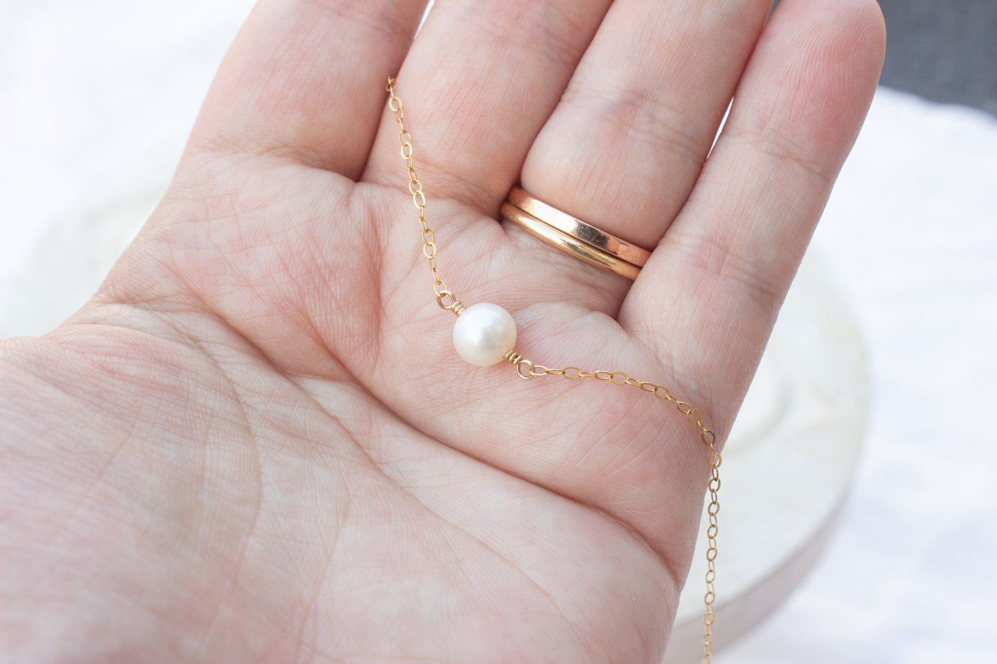 Floating Pearl Necklace