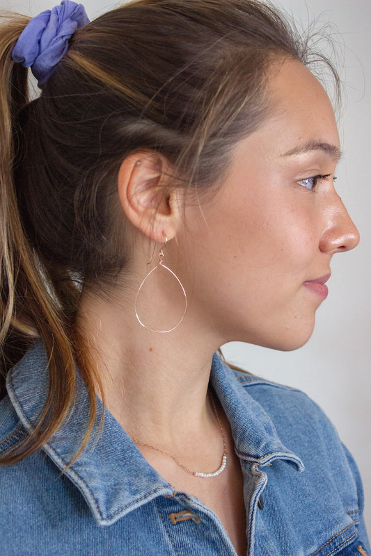 Teardrop Hoop Dangles