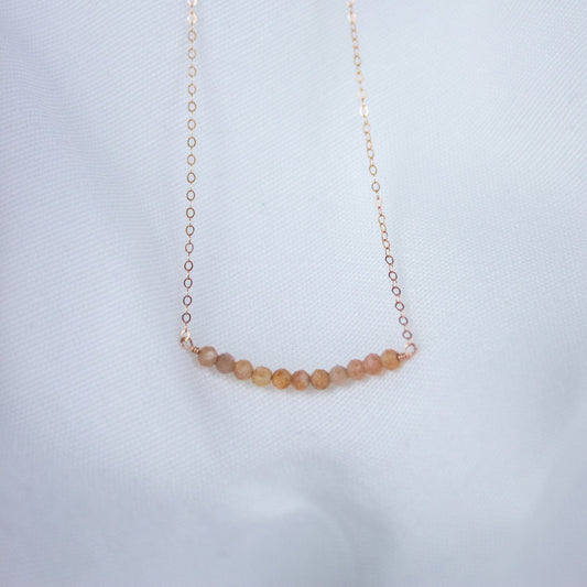 Sunstone Bar Necklace