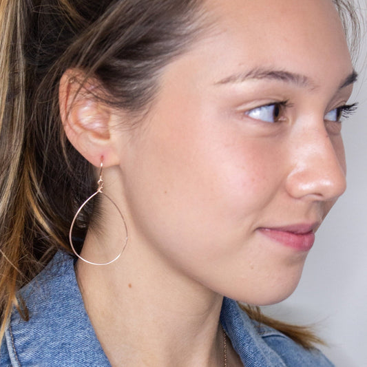 Teardrop Hoop Dangles