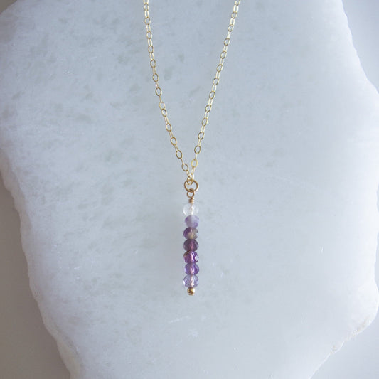 Amethyst Drop Necklace