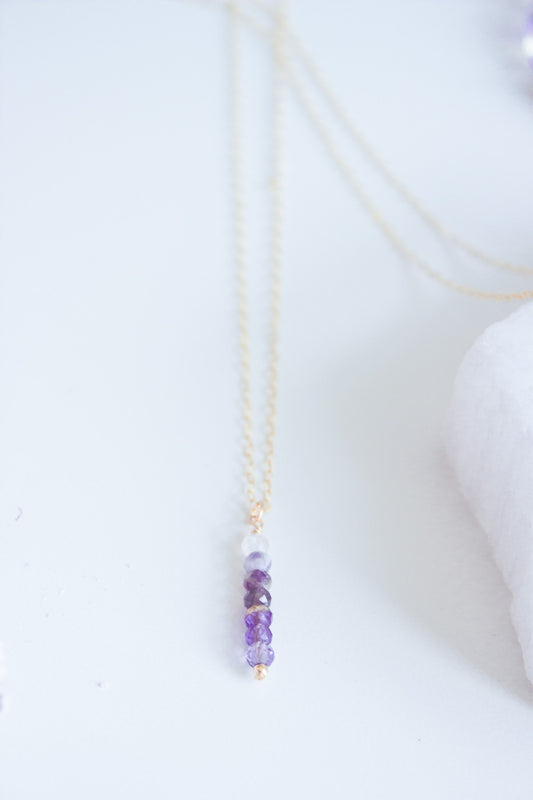 Amethyst Drop Necklace