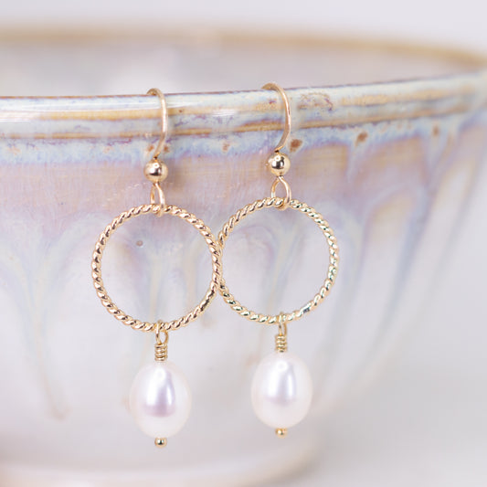 Twist Pearl Dangles