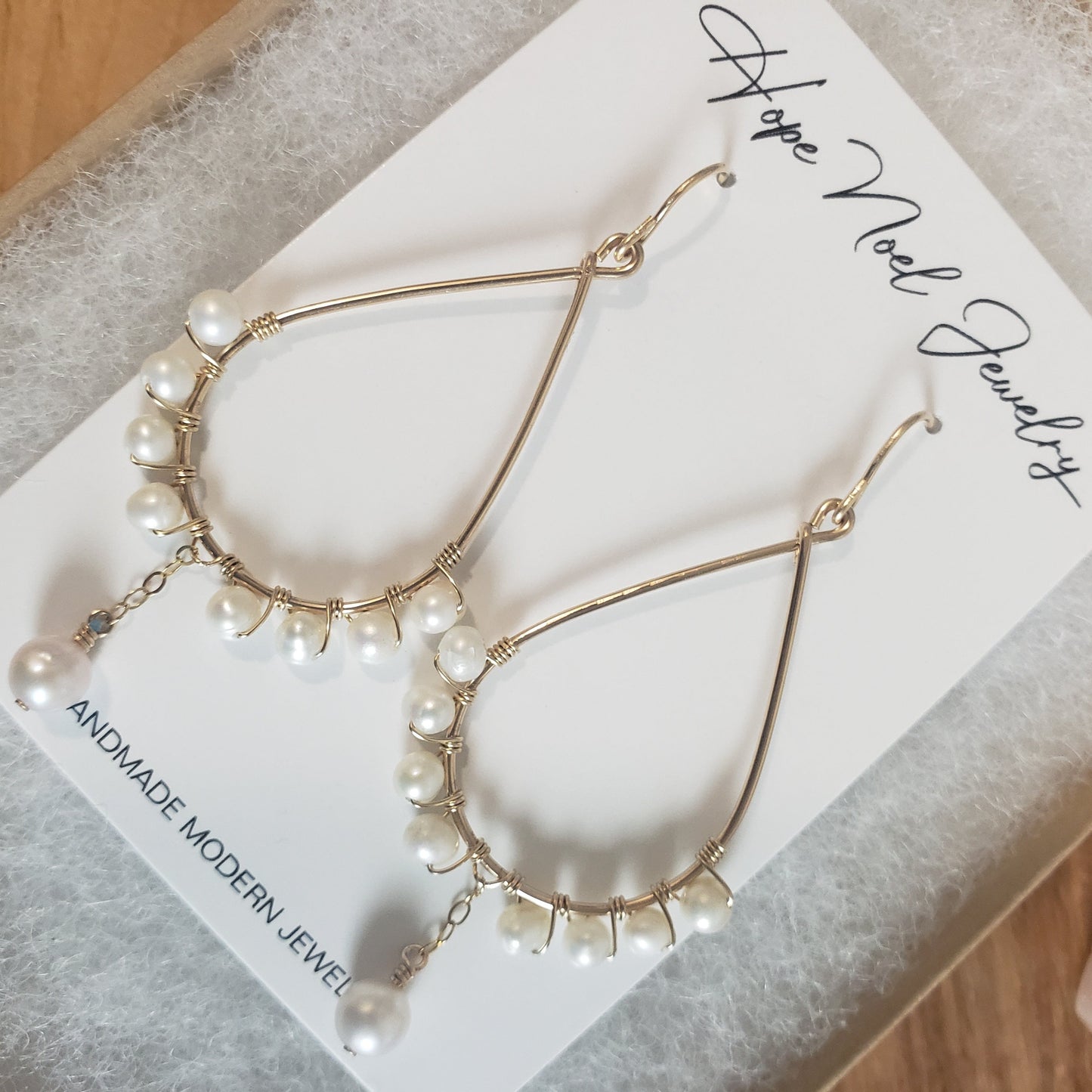 Joy Earrings - Freshwater Pearl Chandelier Earrings