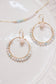 Morganite Wire Wrapped Dangle Hoops