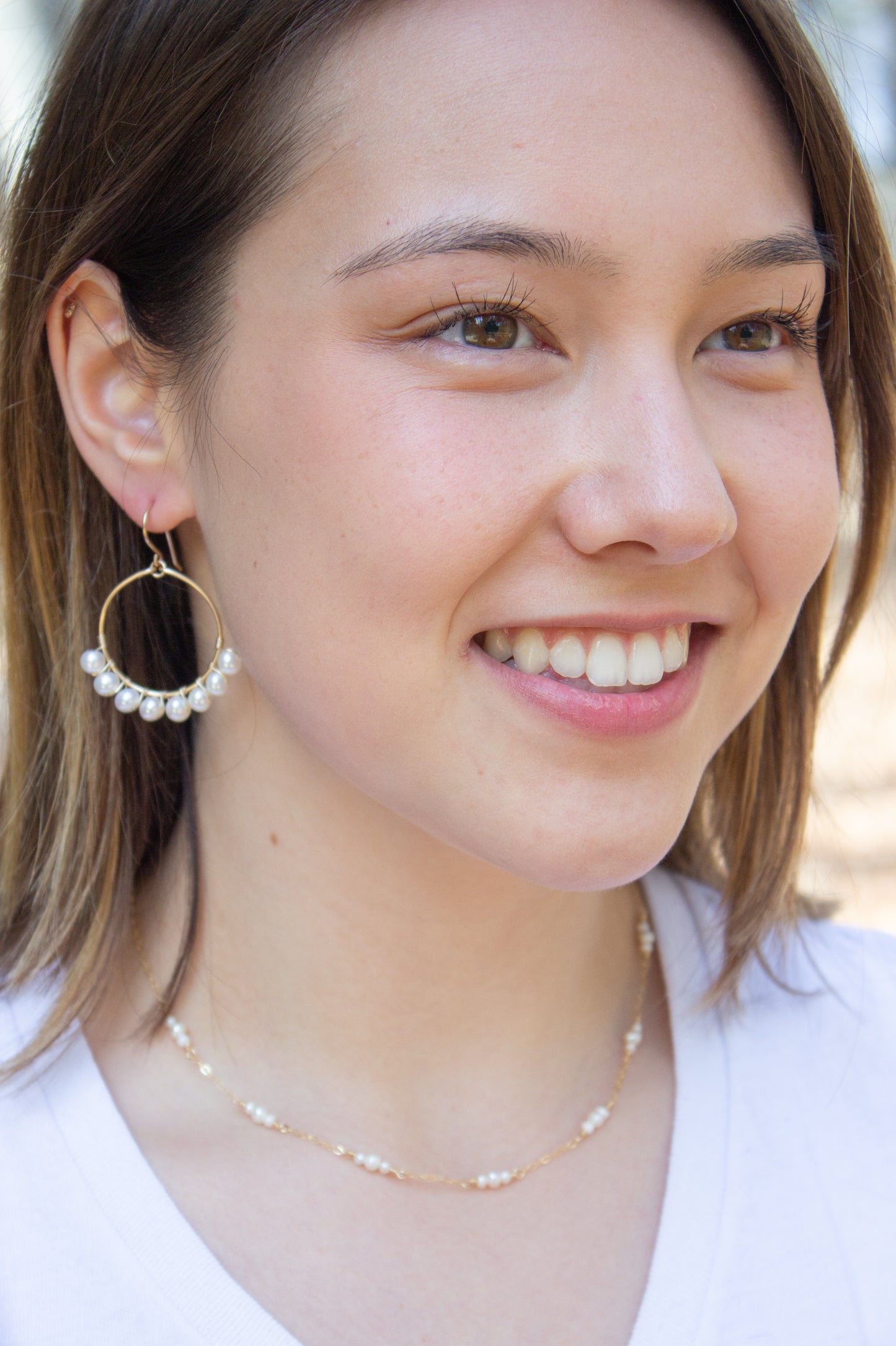 Lacey - Pearl Dangle Earrings