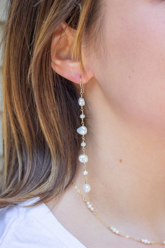 Hope - Long Pearl Earrings