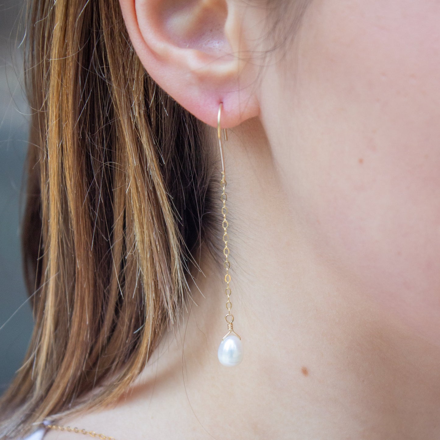 Dainty Pearl Drop Earrings