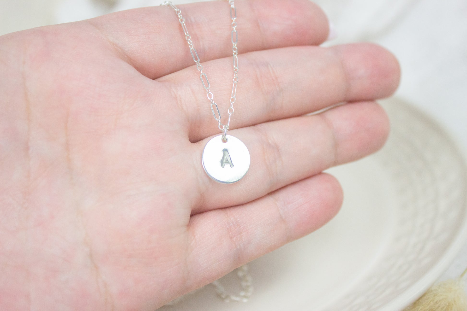 Sterling Silver Initial Necklace