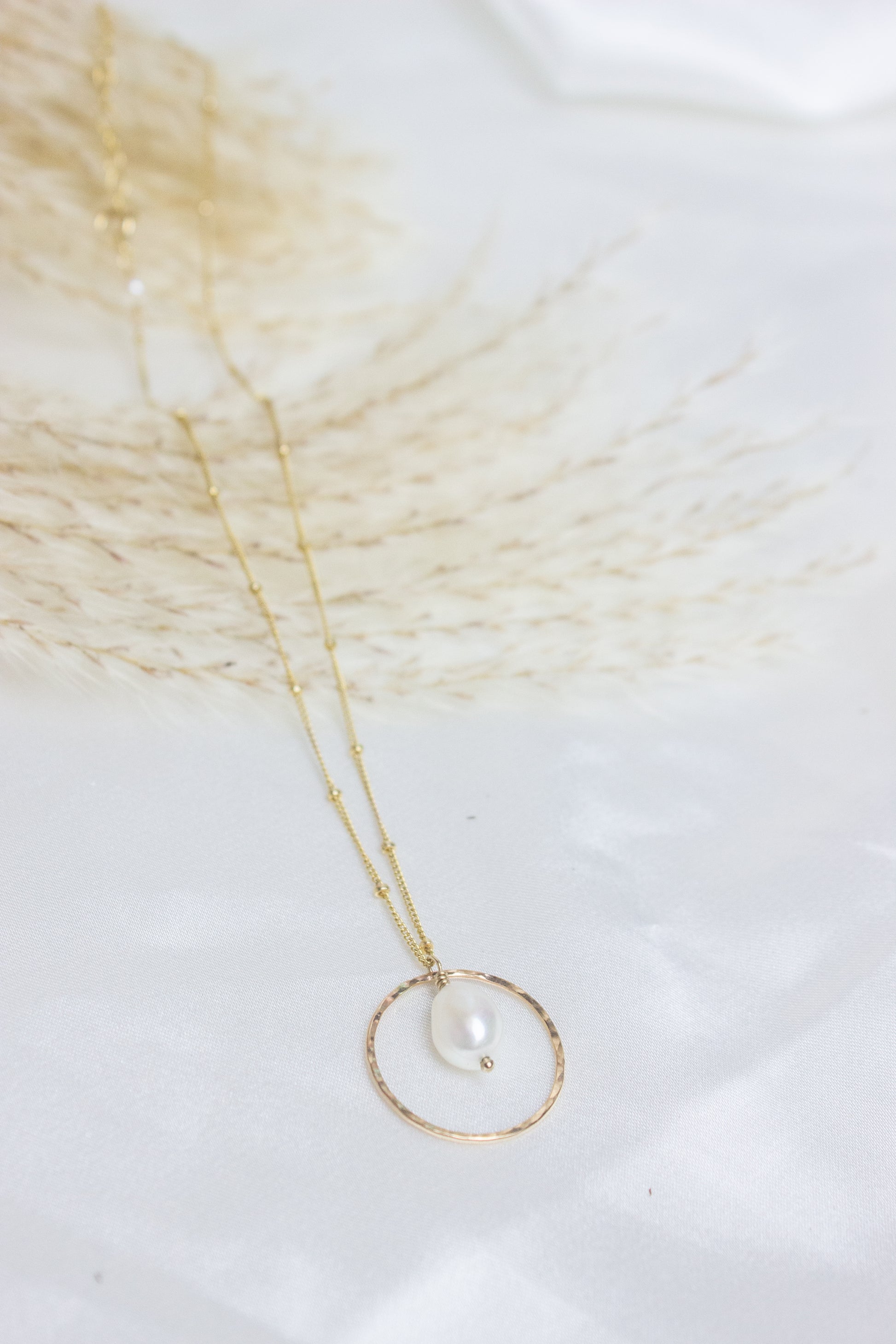 Amelia Trombone Link 14k Gold Charm Necklace