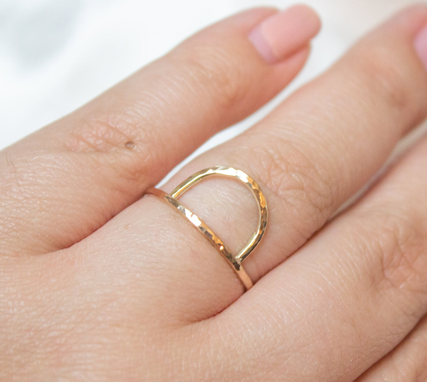 Hammered Arch Ring