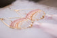 Blush Rose Quartz Beaded Tassel Earrings