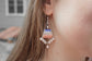 Ombre Pearl Wire Wrapped Kite Earring