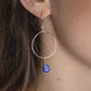 Sodalite Dangle Hoop Earrings